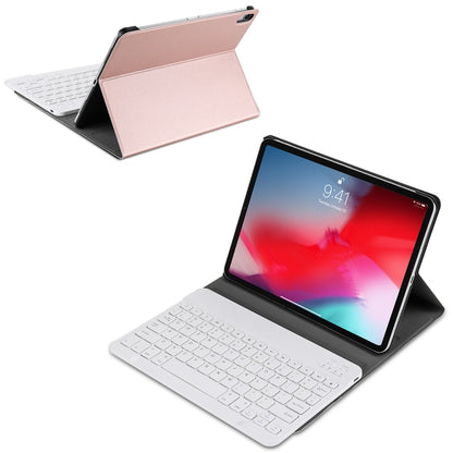 A11 Bluetooth 3.0 Ultra-thin ABS Detachable Bluetooth Keyboard Leather Tablet Case for iPad Pro 11 inch （2018）, with Holder (Rose Gold) - For iPad Pro by buy2fix | Online Shopping UK | buy2fix
