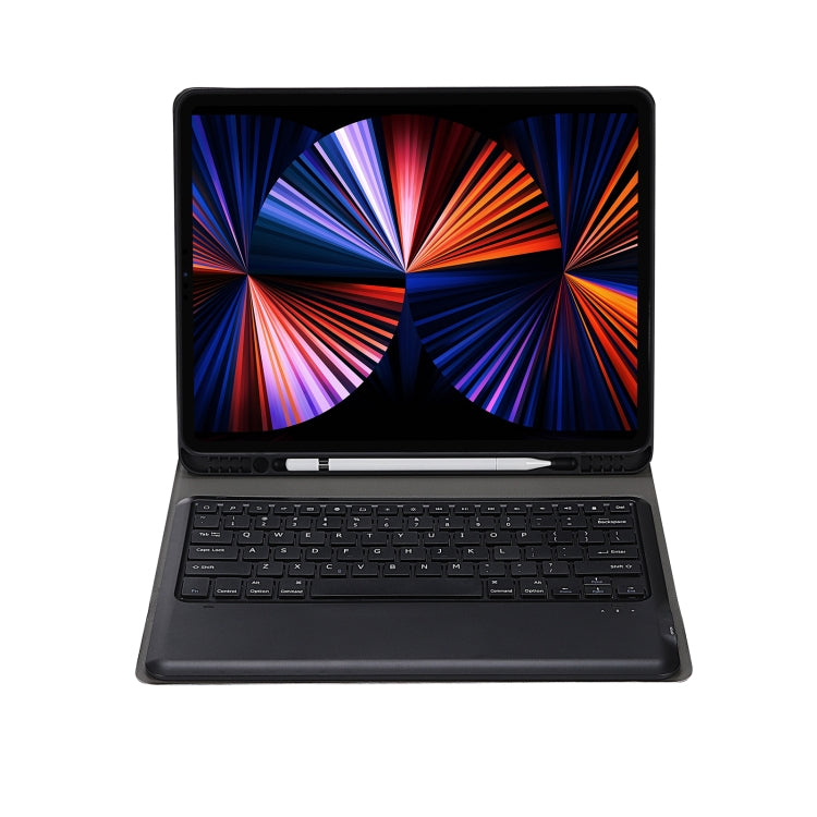 A12B Bluetooth 3.0 Ultra-thin Detachable Bluetooth Keyboard Leather Tablet Case for iPad Air 13 2024 / 2025 / Pro 12.9 inch 2022 / 2021 / 2020 / 2018, with Pen Slot & Holder(Gold) by buy2fix