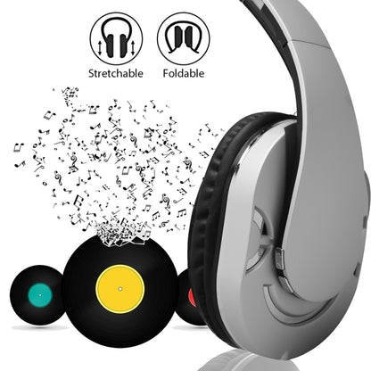 BTH-878 Foldable Wireless Bluetooth V4.1 Headset Stereo Sound Earphones (Silver) - Headset & Headphone by buy2fix | Online Shopping UK | buy2fix