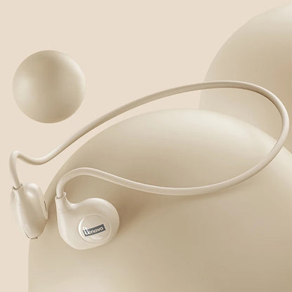 Lenovo XT95II Bluetooth 5.3 Air Conduction Bluetooth Earphone (Beige White) - Sport Earphone by Lenovo | Online Shopping UK | buy2fix