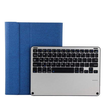 3018 Detachable Bluetooth 3.0 Aluminum Alloy Keyboard + Imitation Cloth Texture Leather Tablet Case for iPad Air / Air 2 / iPad Pro 9.7 inch, with Sleep / Water Repellent Function(Blue) - For iPad Pro by buy2fix | Online Shopping UK | buy2fix