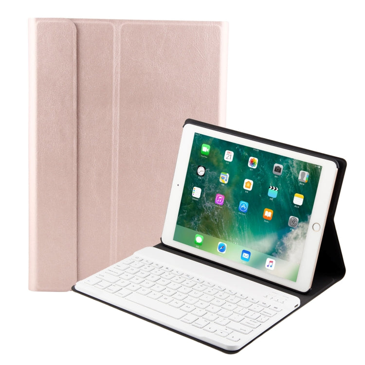 FT-1030 Bluetooth 3.0 ABS Brushed Texture Keyboard + Skin Texture Leather Tablet Case for iPad Air / Air 2 / iPad Pro 9.7 inch, with Three-gear Angle Adjustment / Magnetic / Sleep Function (Pink) - For iPad Pro by buy2fix | Online Shopping UK | buy2fix