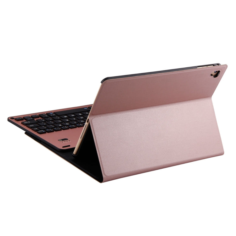 FT-1038B Detachable Bluetooth 3.0 Aluminum Alloy Keyboard + Lambskin Texture Leather Tablet Case for iPad Air / Air 2 / iPad Pro 9.7 inch, with Water Repellent / Three-gear Angle Adjustment / Magnetic / Sleep Function (Pink) by buy2fix