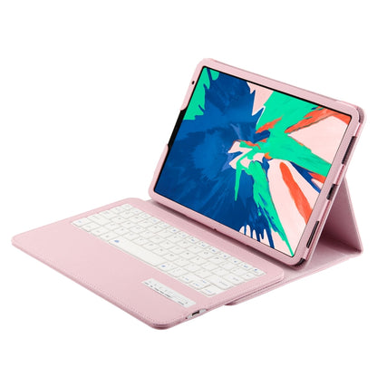 IP011 Detachable Bluetooth 3.0 ABS Keyboard + Litchi Texture Leather Tablet Case for iPad Pro 11 inch (2018), with Sleep Function (Pink) - For iPad Pro by buy2fix | Online Shopping UK | buy2fix