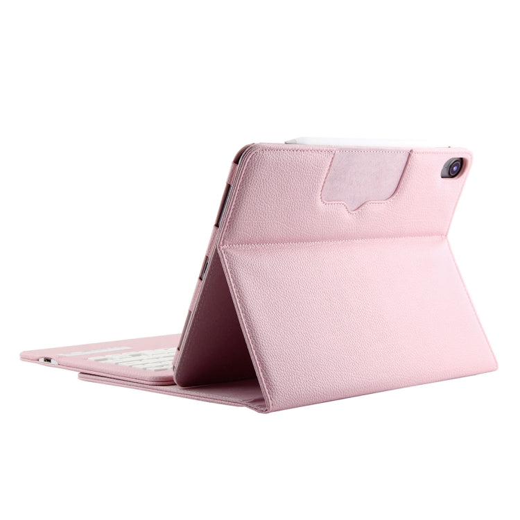 IP011 Detachable Bluetooth 3.0 ABS Keyboard + Litchi Texture Leather Tablet Case for iPad Pro 11 inch (2018), with Sleep Function (Pink) - For iPad Pro by buy2fix | Online Shopping UK | buy2fix