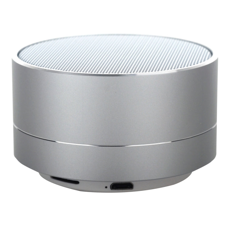 A10 Mini Portable Bluetooth Speaker Built-in MIC & LED, Support Hands-free Calls & TF Card(Silver) - Desktop Speaker by buy2fix | Online Shopping UK | buy2fix
