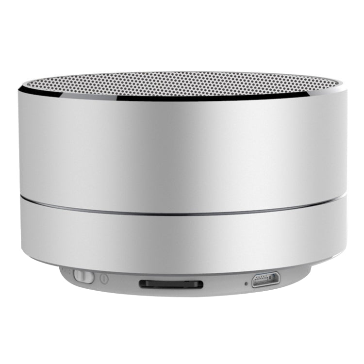 A10 Mini Portable Bluetooth Speaker Built-in MIC & LED, Support Hands-free Calls & TF Card(Silver) - Desktop Speaker by buy2fix | Online Shopping UK | buy2fix