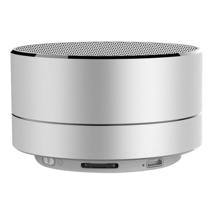 A10 Mini Portable Bluetooth Speaker Built-in MIC & LED, Support Hands-free Calls & TF Card(Silver) - Desktop Speaker by buy2fix | Online Shopping UK | buy2fix