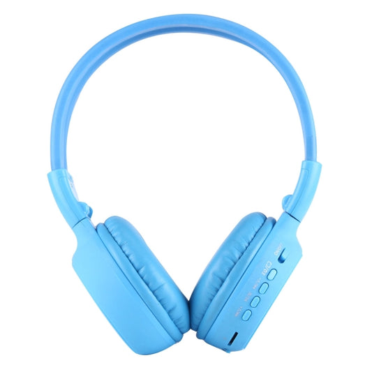 BS-N65 Headband Folding Stereo HiFi Wireless Headphone Headset with LCD Screen & TF Card Slot & LED Indicator Light & FM Function(Blue) - Headset & Headphone by buy2fix | Online Shopping UK | buy2fix