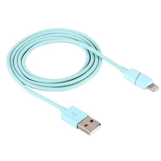 1m Circular Bobbin Gift Box Style 8 Pin to USB Data Sync Cable with Indicator for iPhone, iPad(Blue) by buy2fix