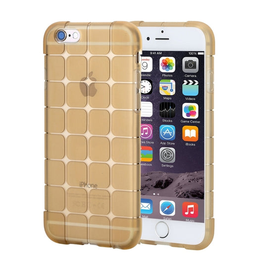 Rock Magic Cube Series for iPhone 6 Plus & 6s Plus Transparent Soft TPU Protective Back Case(Gold) - More iPhone Cases by ROCK | Online Shopping UK | buy2fix