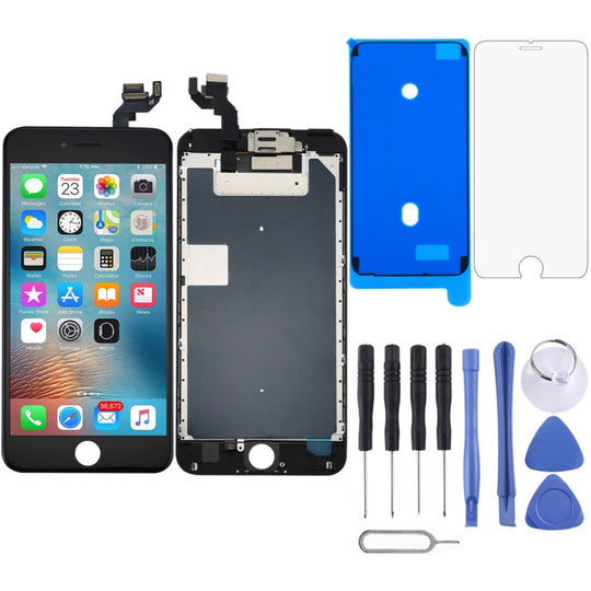 Écran LCD et numériseur complet avec caméra frontale pour iPhone 6s Plus (noir)