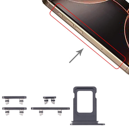 For iPhone 16 Pro Original SIM Card Tray + Side Keys (Black) by buy2fix