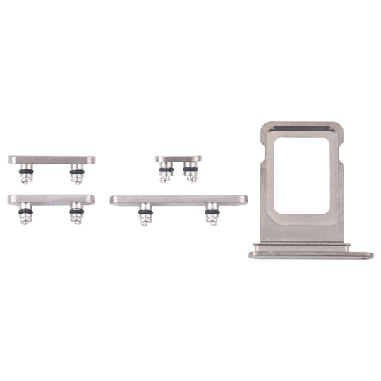 For iPhone 16 Pro Original SIM Card Tray + Side Keys (Silver)