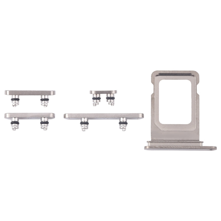 For iPhone 16 Pro Max Original SIM Card Tray + Side Keys (Silver) by buy2fix