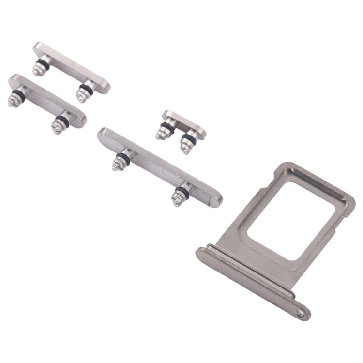 For iPhone 16 Pro Max Original SIM Card Tray + Side Keys (Silver) by buy2fix