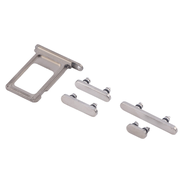 For iPhone 16 Pro Max Original SIM Card Tray + Side Keys (Silver) by buy2fix