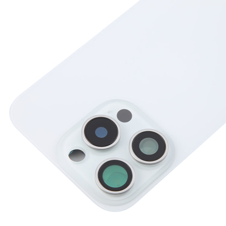 For iPhone 16 Pro Max Original Glass Battery Back Cover with Camera Lens Cover(White) -  by buy2fix | Online Shopping UK | buy2fix