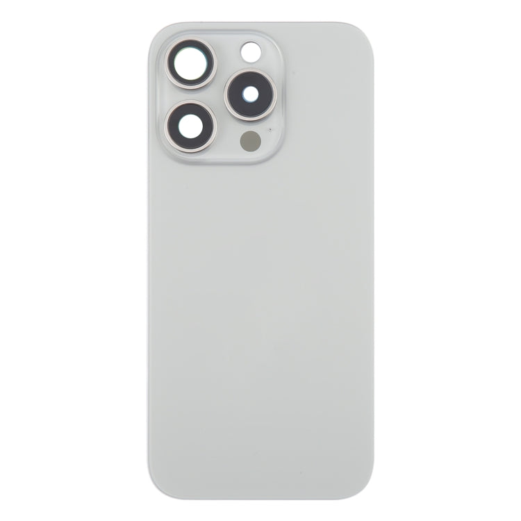 For iPhone 16 Pro Max Original Glass Battery Back Cover with Camera Lens Cover + MagSafe Magnet(Silver) by buy2fix