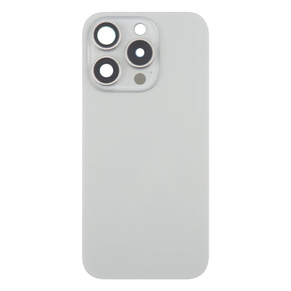 For iPhone 16 Pro Max Original Glass Battery Back Cover with Camera Lens Cover + MagSafe Magnet(Silver) by buy2fix