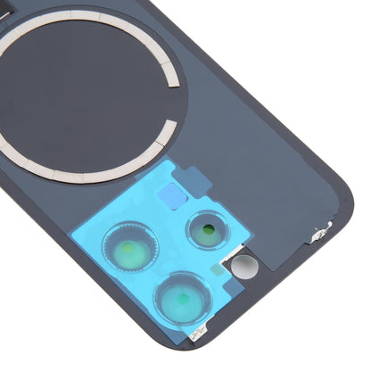 For iPhone 16 Pro Max Original Glass Battery Back Cover with Camera Lens Cover + MagSafe Magnet(White) by buy2fix