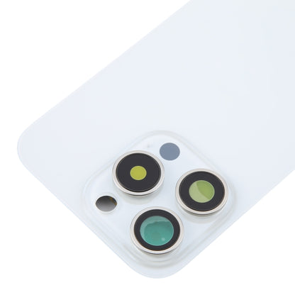For iPhone 16 Pro Max Original Glass Battery Back Cover with Camera Lens Cover + MagSafe Magnet(White) by buy2fix