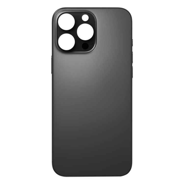For iPhone 16 Pro Max Easy Replacement Big Camera Hole Glass Back Battery Cover(Black) by buy2fix