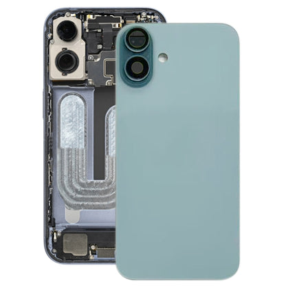 For iPhone 16 Battery Back Cover with Camera Lens Cover(Green) -  by buy2fix | Online Shopping UK | buy2fix