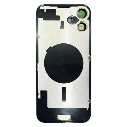 For iPhone 16 Battery Back Cover with Camera Lens Cover(Cyan) by buy2fix