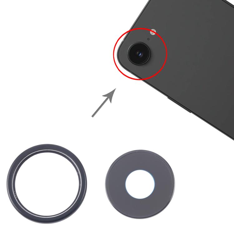 For iPhone 16e Rear Camera Lens Cover (Black) -  by buy2fix | Online Shopping UK | buy2fix