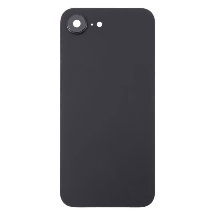 For iPhone 16e Glass Battery Back Cover with Camera Lens Cover(Black) -  by buy2fix | Online Shopping UK | buy2fix