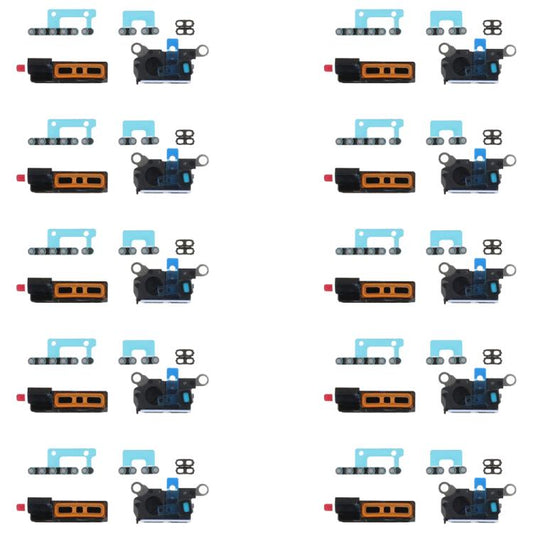 For iPhone 16 Pro Max 10pcs 6 in 1 Speaker Dustproof Mesh Set (Black) - Others by buy2fix | Online Shopping UK | buy2fix