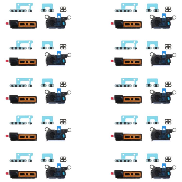 For iPhone 16 Pro Max 10pcs 6 in 1 Speaker Dustproof Mesh Set (Titanium Color) - Others by buy2fix | Online Shopping UK | buy2fix