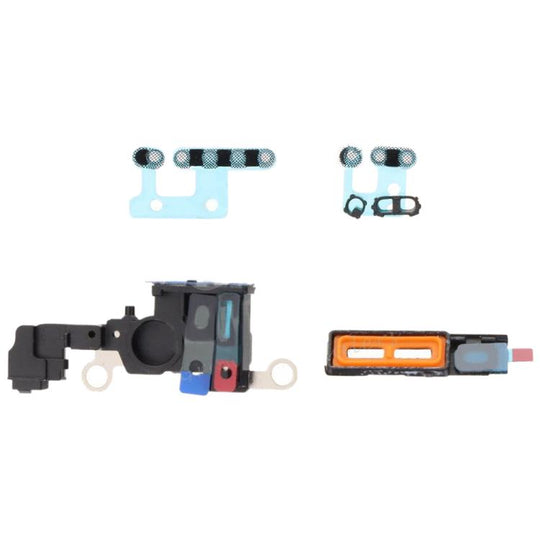 For iPhone 16 6 in 1 Speaker DustPlusof Mesh Set (Black)