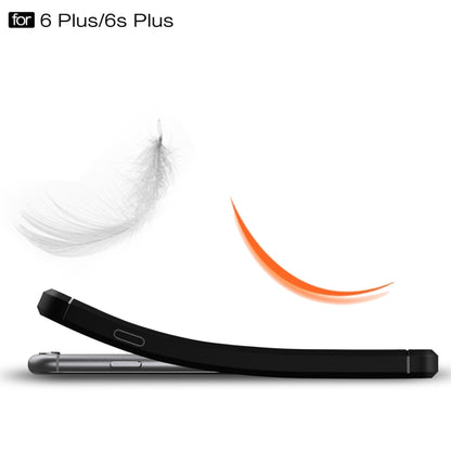 For iPhone 6 Plus & 6s Plus Brushed Texture Fiber TPU Rugged Armor Protective Case(Red) by buy2fix