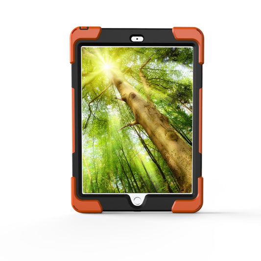 For iPad 9.7 inch (2017) 360 Degree Rotation PC + Silicone Protective Case with Holder & Hand-strap(Orange) - iPad 9.7 (2018) & (2017) Cases by buy2fix | Online Shopping UK | buy2fix