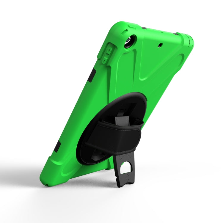 For iPad 9.7 (2018) & iPad 9.7 (2017) 360 Degree Rotation PC + Silicone Protective Case with Holder & Hand-strap(Light Green) - iPad 9.7 (2018) & (2017) Cases by buy2fix | Online Shopping UK | buy2fix