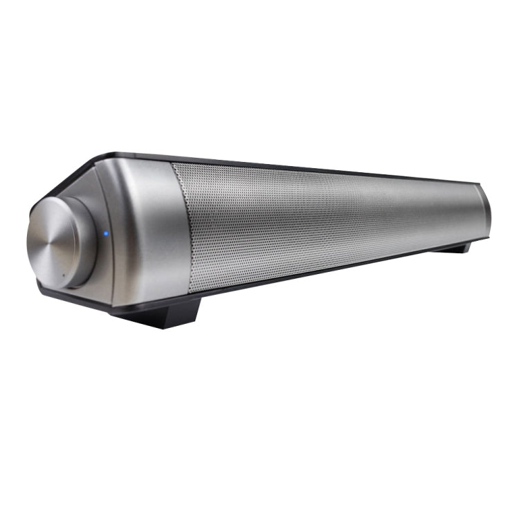 Soundbar LP-08 CE0152 USB MP3 Player 2.1CH Bluetooth Wireless Sound Bar Speaker with Remote Control(Silver) - Desktop Speaker by buy2fix | Online Shopping UK | buy2fix