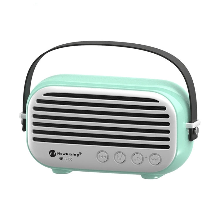 NewRixing NR-3000 Stylish Household Bluetooth Speaker with Hands-free Call Function, Support TF Card & USB & FM & AUX(Green) - Desktop Speaker by NewRixing | Online Shopping UK | buy2fix