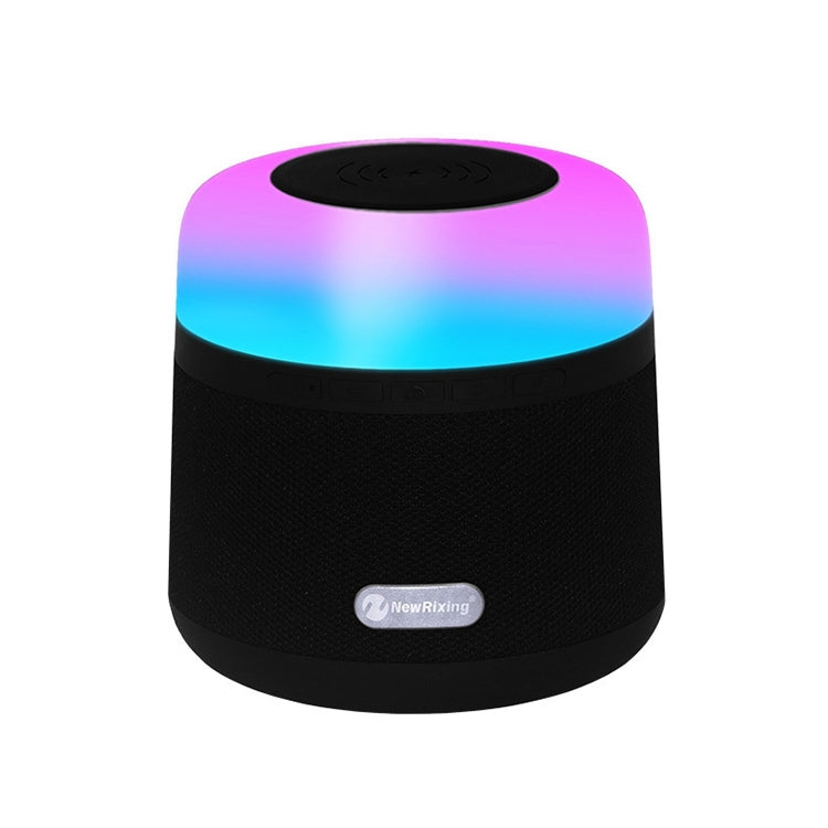 NewRixing NR-3500 Multi-function Atmosphere Light Wireless Charging Bluetooth Speaker with Hands-free Call Function, Support TF Card & USB & FM & AUX(Black) - Desktop Speaker by NewRixing | Online Shopping UK | buy2fix
