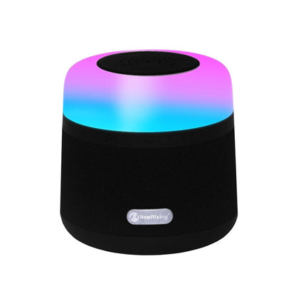 NewRixing NR-3500 Multi-function Atmosphere Light Wireless Charging Bluetooth Speaker with Hands-free Call Function, Support TF Card & USB & FM & AUX(Black) - Desktop Speaker by NewRixing | Online Shopping UK | buy2fix