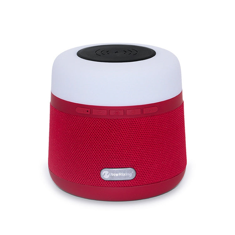 NewRixing NR-3500 Multi-function Atmosphere Light Wireless Charging Bluetooth Speaker with Hands-free Call Function, Support TF Card & USB & FM & AUX (Red) - Desktop Speaker by NewRixing | Online Shopping UK | buy2fix