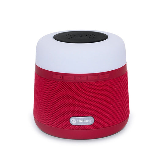 NewRixing NR-3500 Multi-function Atmosphere Light Wireless Charging Bluetooth Speaker with Hands-free Call Function, Support TF Card & USB & FM & AUX (Red) - Desktop Speaker by NewRixing | Online Shopping UK | buy2fix