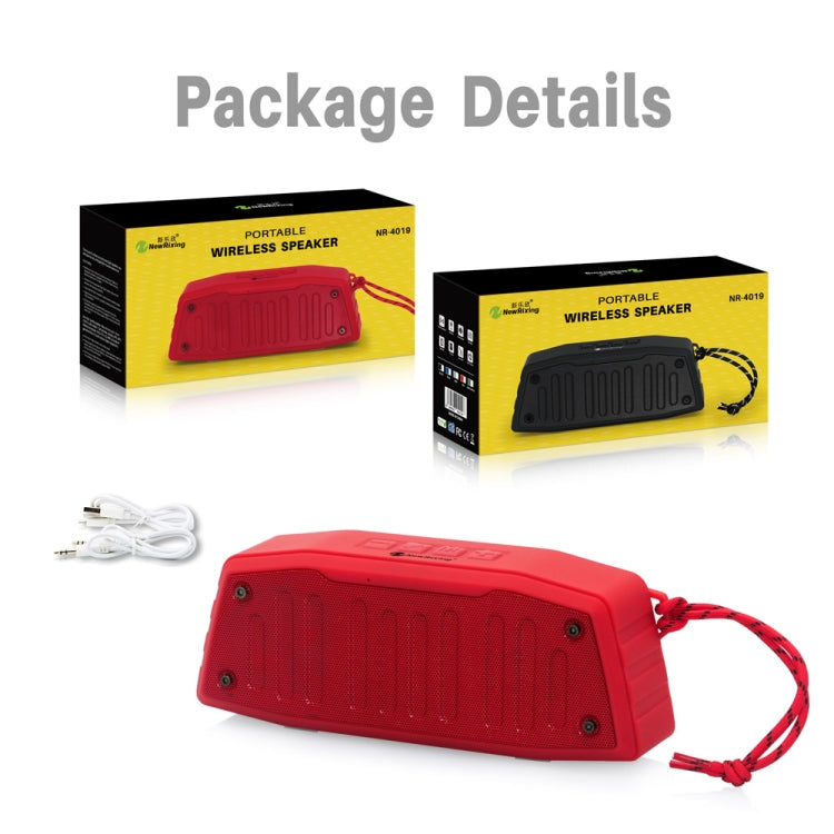 NewRixing NR-4019 Outdoor Portable Bluetooth Speaker with Hands-free Call Function, Support TF Card & USB & FM & AUX (Green) - Desktop Speaker by NewRixing | Online Shopping UK | buy2fix