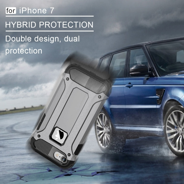 For iPhone 7 Armor TPU + PC Combination Phone Case(Grey) by buy2fix