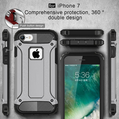 For iPhone 7 Armor TPU + PC Combination Phone Case(Grey) by buy2fix
