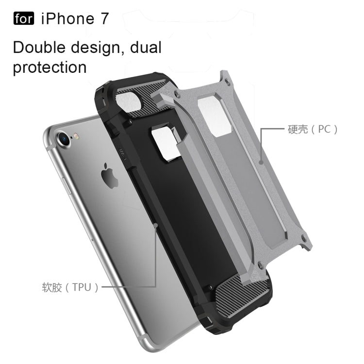 For iPhone 7 Armor TPU + PC Combination Phone Case(Grey) by buy2fix