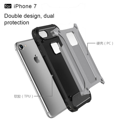 For iPhone 7 Armor TPU + PC Combination Phone Case(Grey) by buy2fix