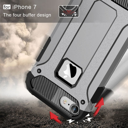 For iPhone 7 Armor TPU + PC Combination Phone Case(Grey) by buy2fix
