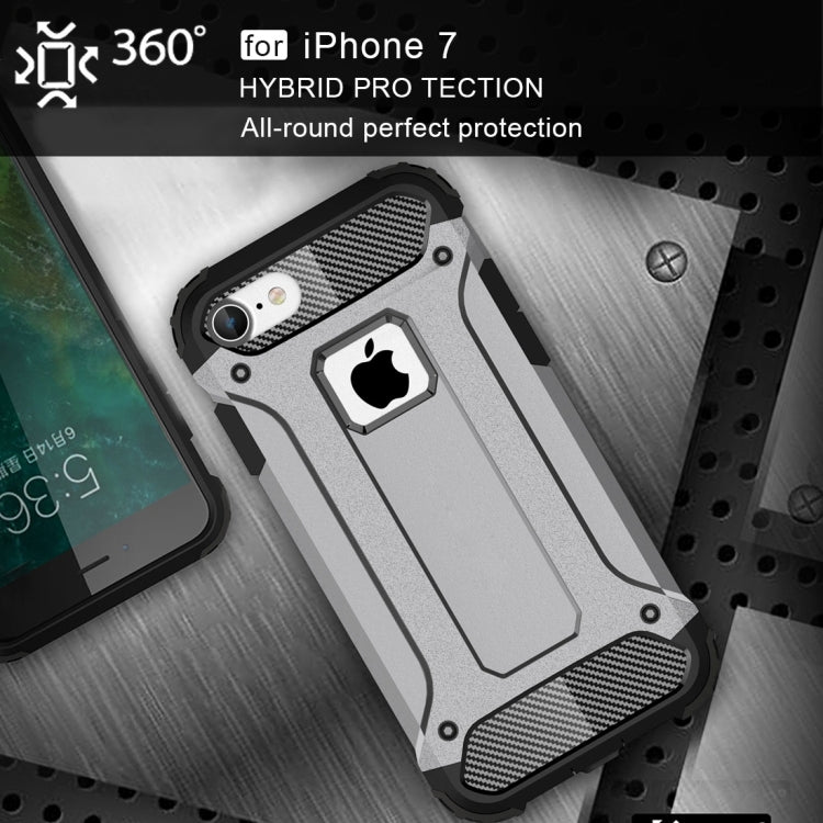 For iPhone 7 Armor TPU + PC Combination Phone Case(Grey) by buy2fix
